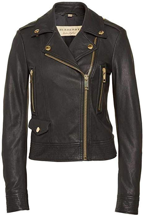 burberry lambskin biker jacket|BURBERRY Womens PATTERSBYNS Lambskin Leather Biker .